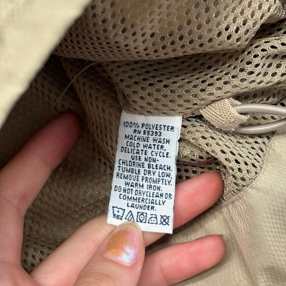 Boeing‎ Airplanes Tan Mens XL Full Zip Mesh Lined Hooded Windbreaker Jacket - Picture 6 of 12